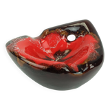 French mid century vintage ceramic bowl vallauris drip glaze organic shape