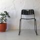 Black metal chair Italy 1970s