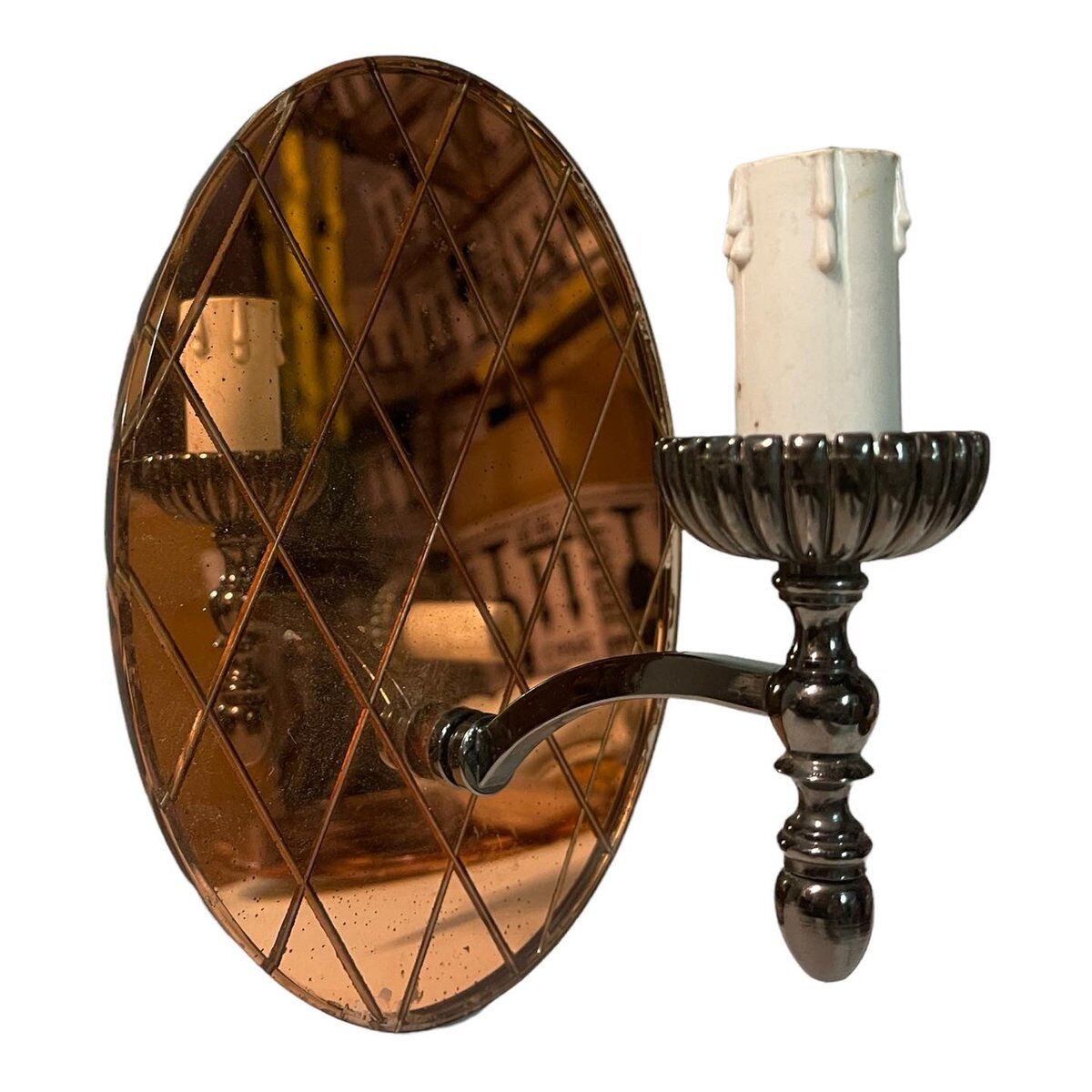 Vintage italian mirrored glass sconces