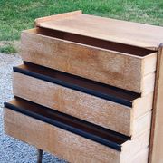 Vintage Gérard Guermonprez chest of drawers with 3 compass feet from the 50s