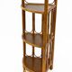 Vintage Bamboo and Wood Corner Shelf - 3 Tiers