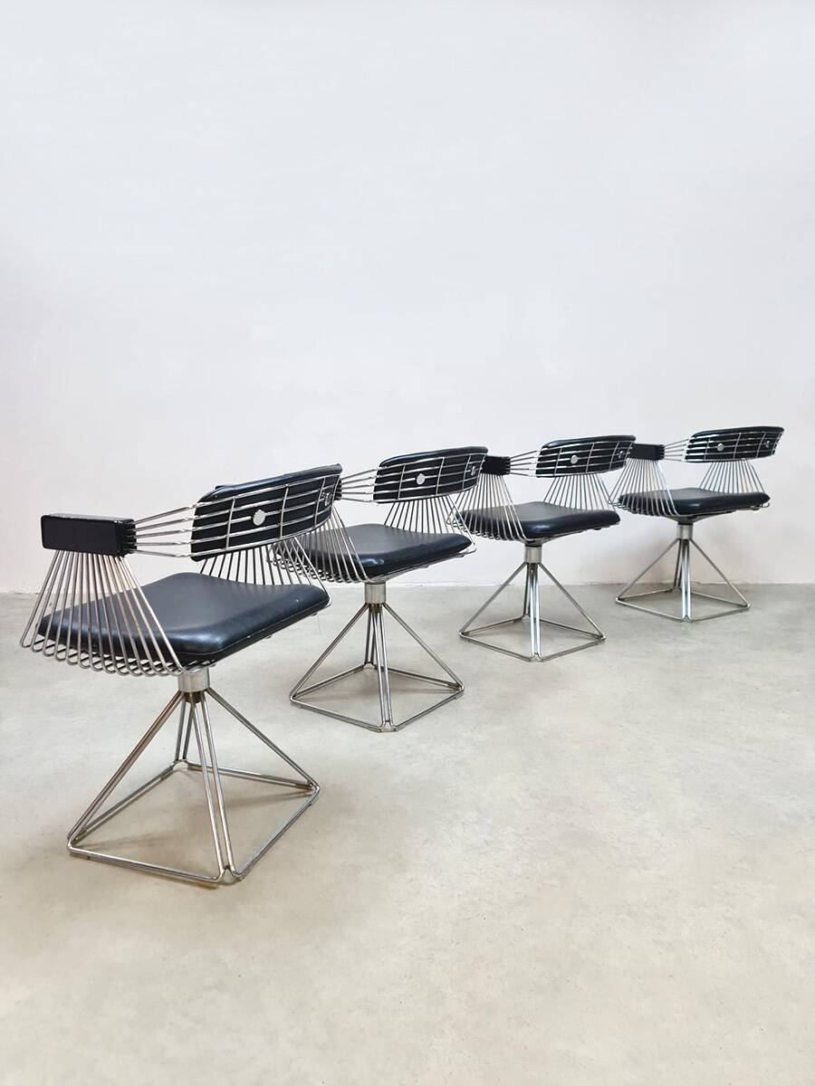 Vintage design Delta dining set table & chairs Rudi Verelst Novalux