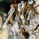 Lustre cage en bronze, 5 bras de lumière