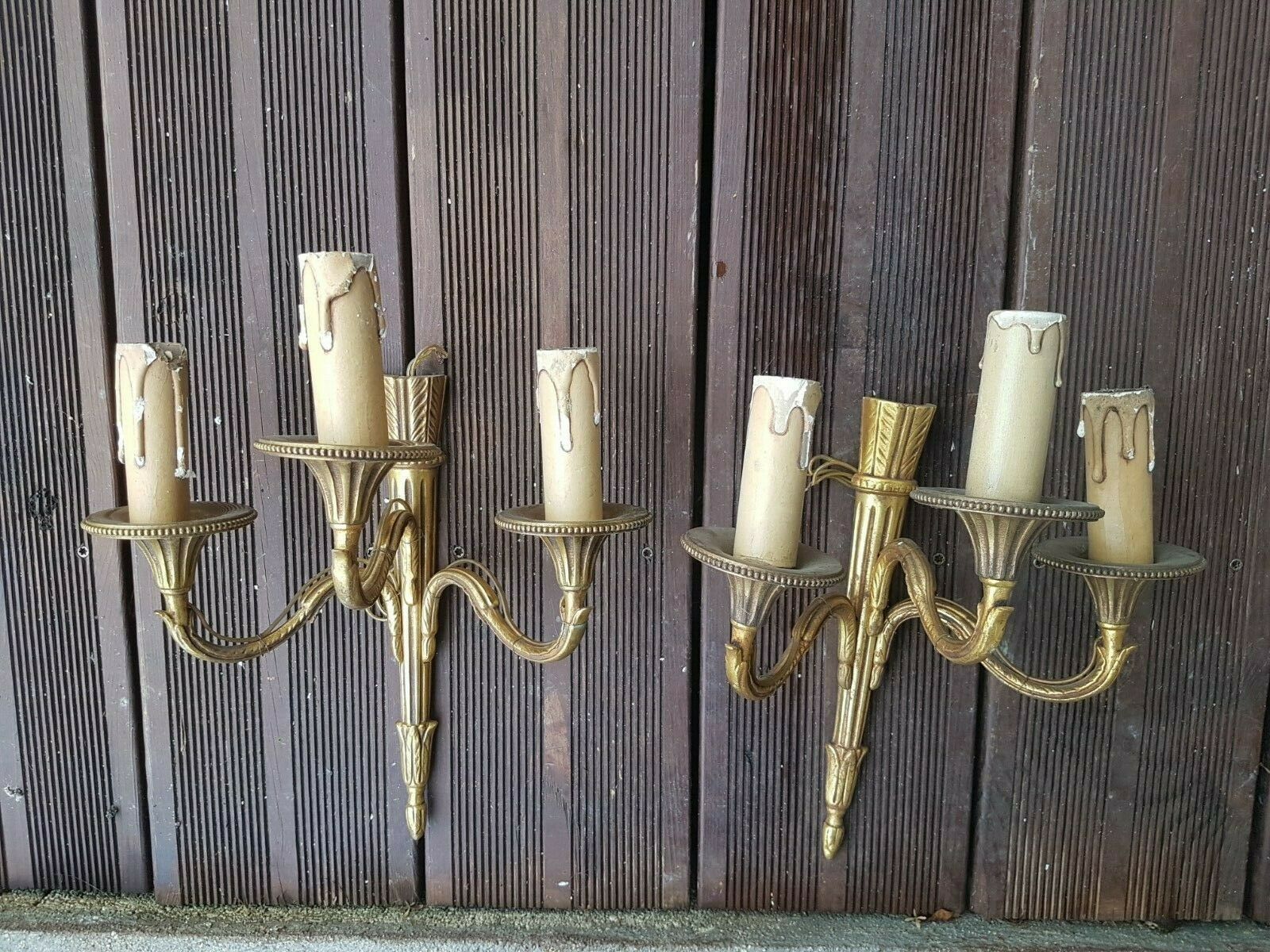 Antique bronze wall sconces