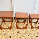 Teak trundle coffee table