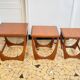 Teak trundle coffee table