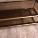 Vintage 80's brass coffee table, glass tops