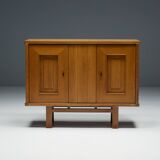 Brutalist Oak Cabinet, Belgium, 1960s
