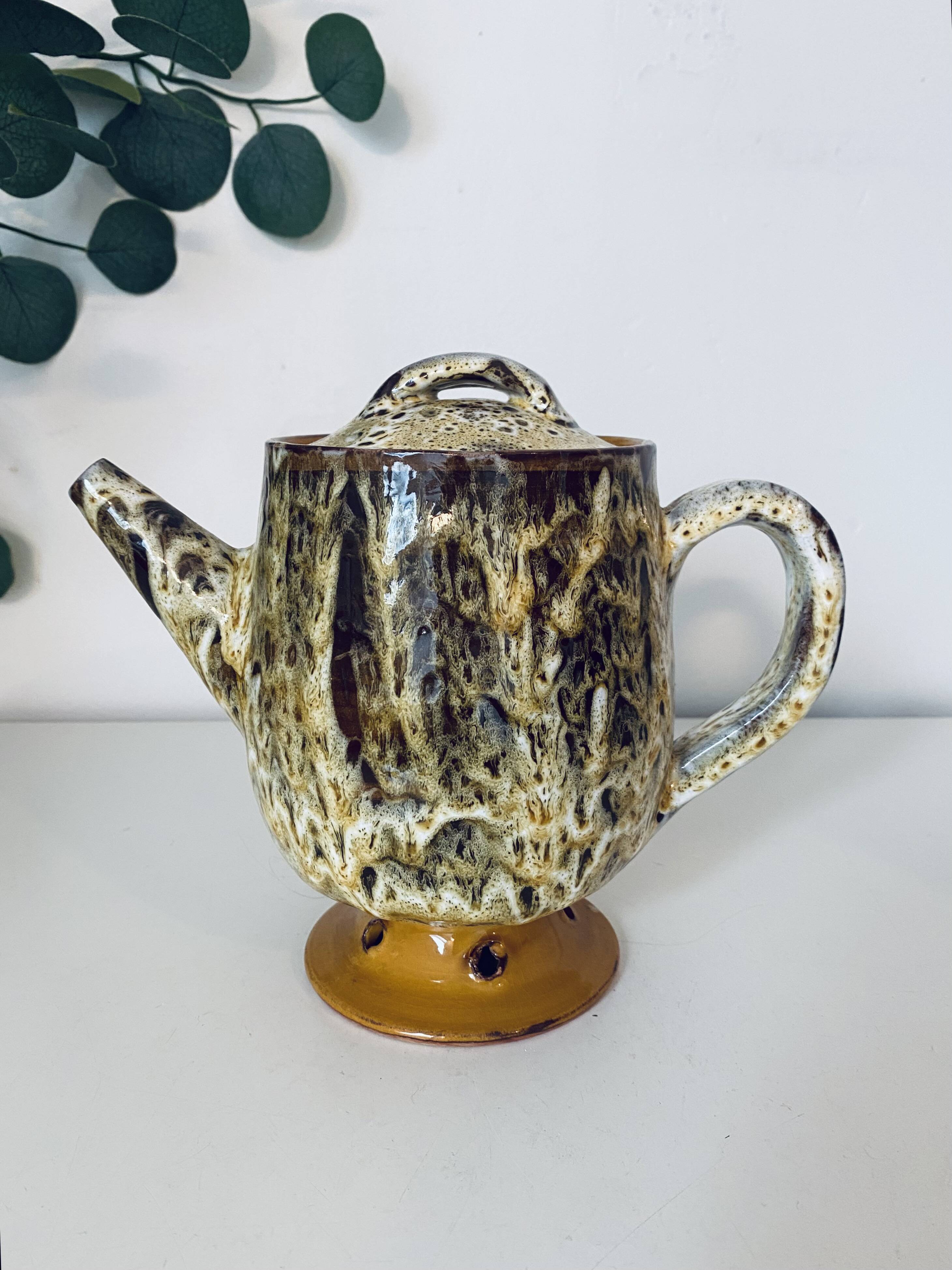 Vallauris coffee pot Francis Bongiovanni vintage brutalist 19cm