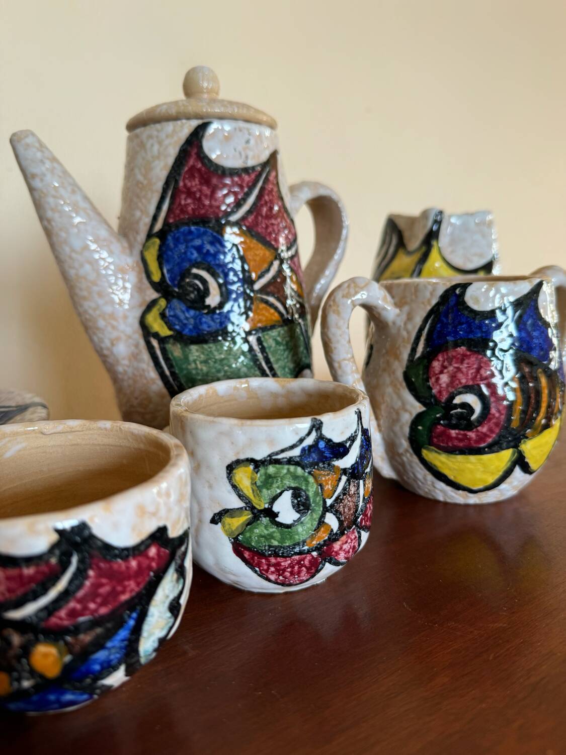 60s ceramic coffee set