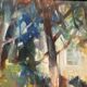 Swedish Oil on Canvas – “Neighbor’s House” by Pia Hesselmark‑Campbell