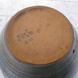 Glassed terracotta flower pot