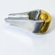 Brutalist cigar ashtray by Arte3, bronze & aluminium, Spain 1980s
