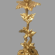Pair of Art Deco candlesticks vine leaves and grape clusters - Bronze