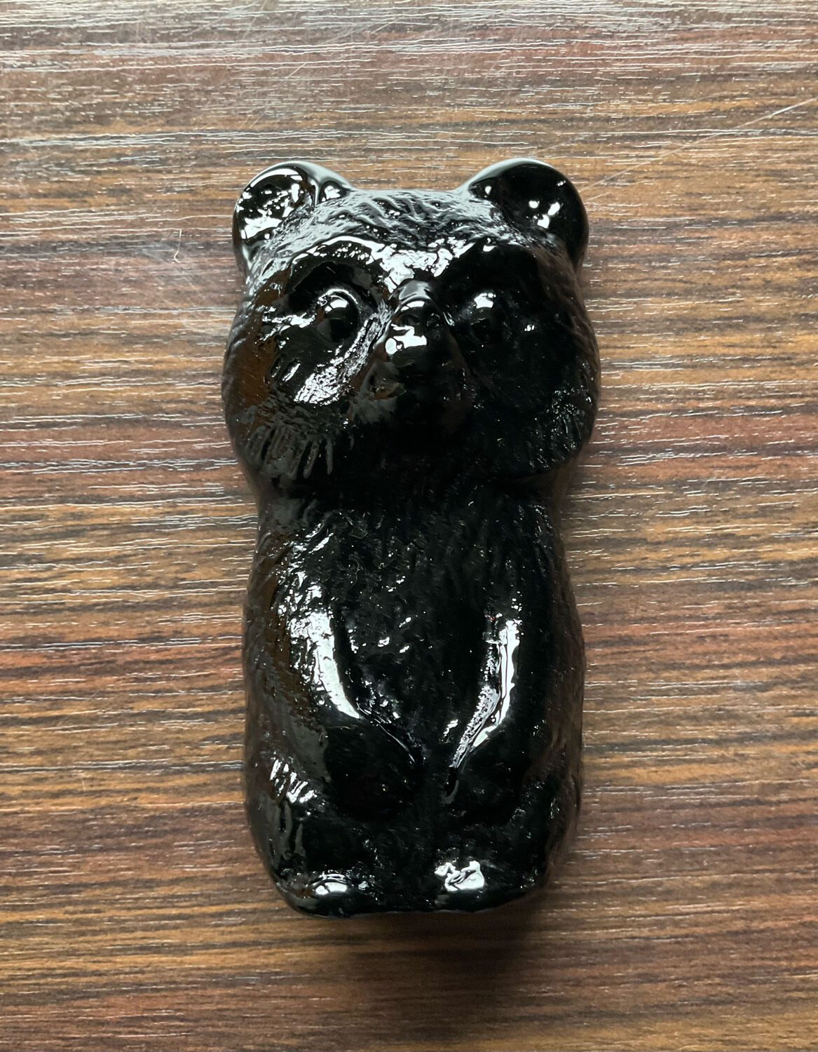 Vintage Bohemian glass bear paper press