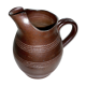 Pichet en grès du Berry marron foncé