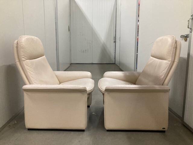Exceptional and rare Pair of De Sede DS-50 adjustable Lounge Chairs
