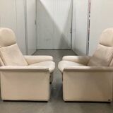 Exceptional and rare Pair of De Sede DS-50 adjustable Lounge Chairs