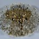 1960s/70s Ceiling Lamp Ernst Palme made of brass and glass, Germany