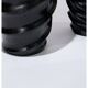 Ensemble de 3 grands vases noirs en bois et laqué noir