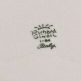 Assiette à soupe néoclassique en porcelaine blanche et bleue de Richard Ginori, Italie