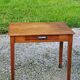 Oak writing table with spindle legs, early 20th century