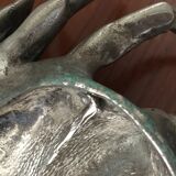 Silver metal box in crab shape