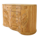 "Leaves" rattan chest of drawers