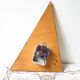 Yellow triangular KIPLE pendule in formica Years 7 Vintage clock Vintage pendule Made in France