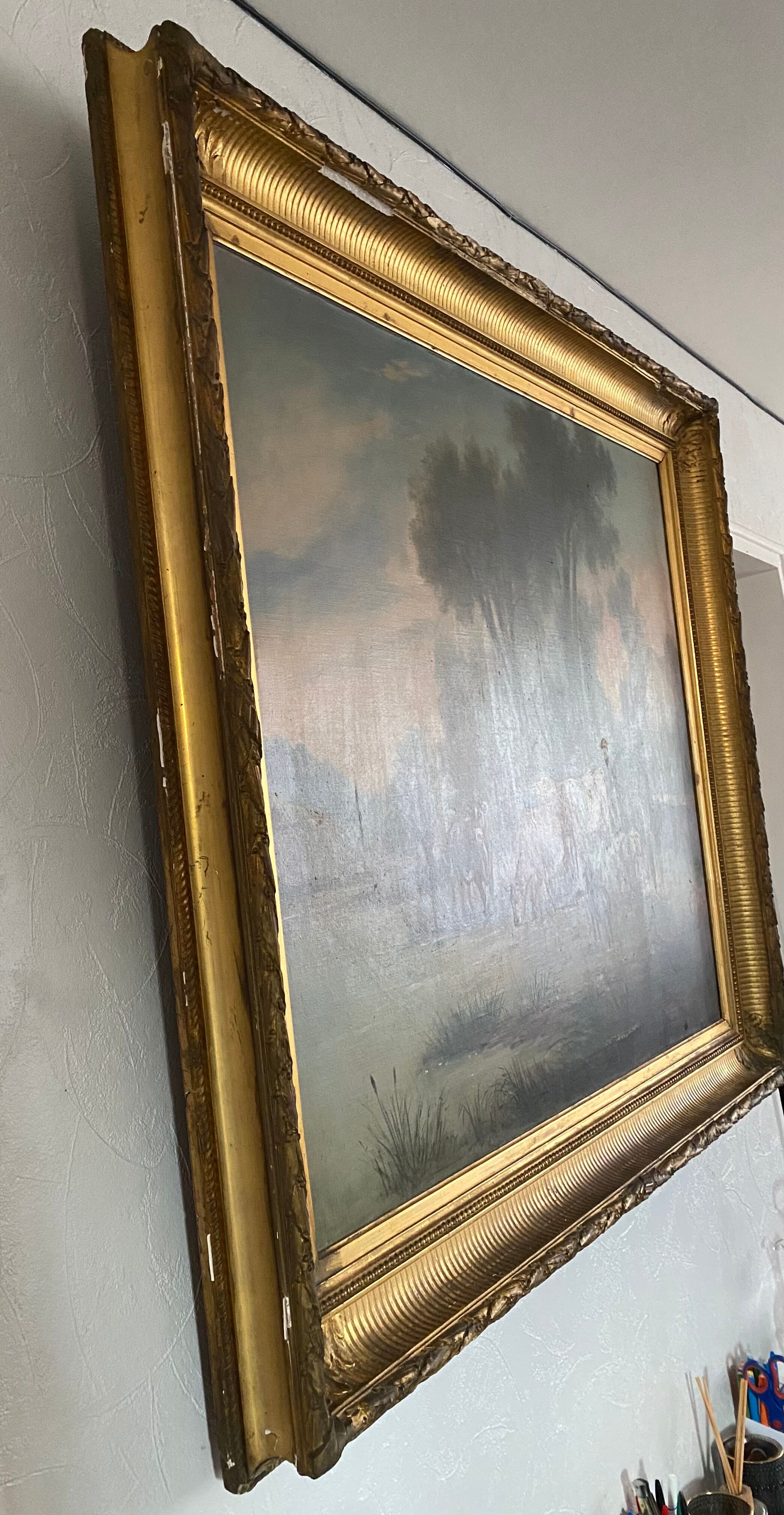 Painting of barbizon style 19 th