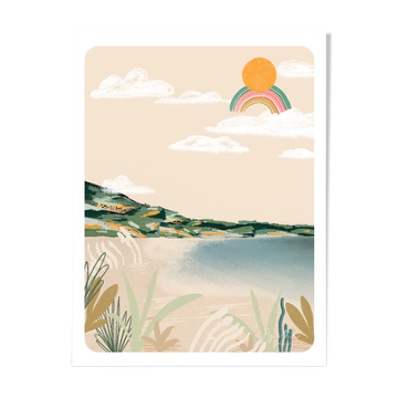 Illustration "the corsican beach" a4