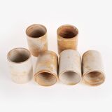 6 Handcrafted stoneware cups. Very good state