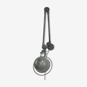 Lampe jielde de 1960 nuances de gris, plaque jielde