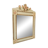 Miroir vintage bohème années 80 en bois sculpté