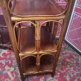Pair of vintage rattan bedside tables