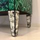 Commode italienne en verre vert-malachite de style mid-century modern