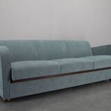 Canapé/lit pliant Art déco nouvellement rembourré par Halabala, années 1930