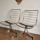 Paire chaises dorées