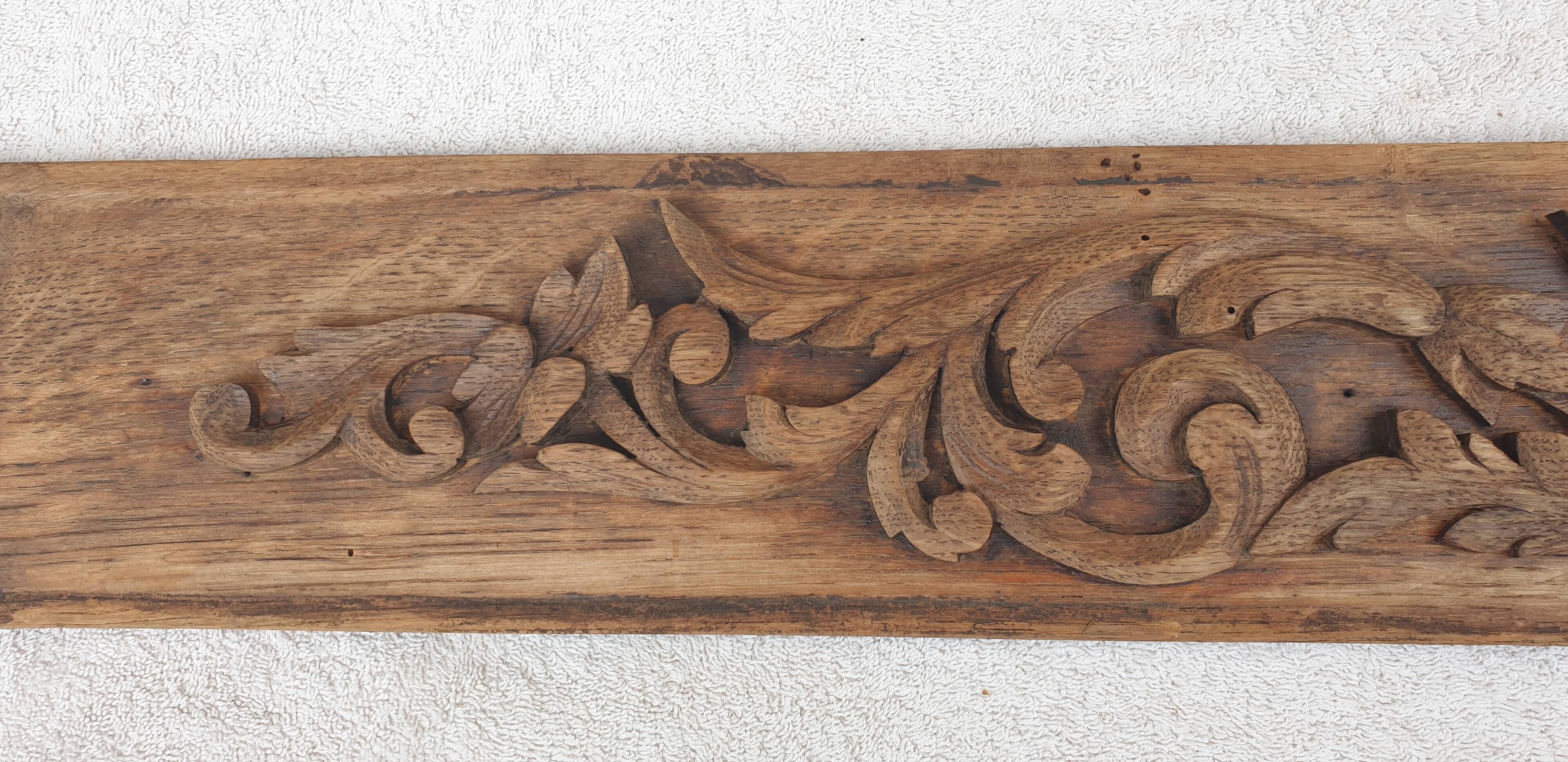 Finely carved wooden pediment