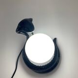 Black ceramic cobra lamp