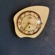 Vintage Formica clock silent asymmetrical wall pendulum "Yellow Lora"