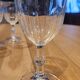 4 thick glass stemmed glasses