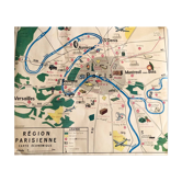 Old school map of Paris