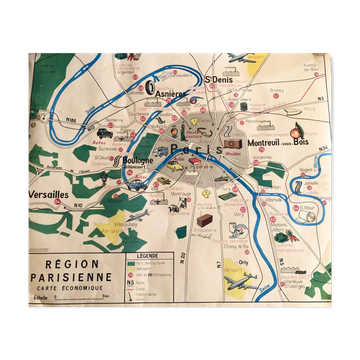 Carte scolaire ancienne de Paris