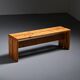 Solid pine bench, Les Arcs, circa 1973