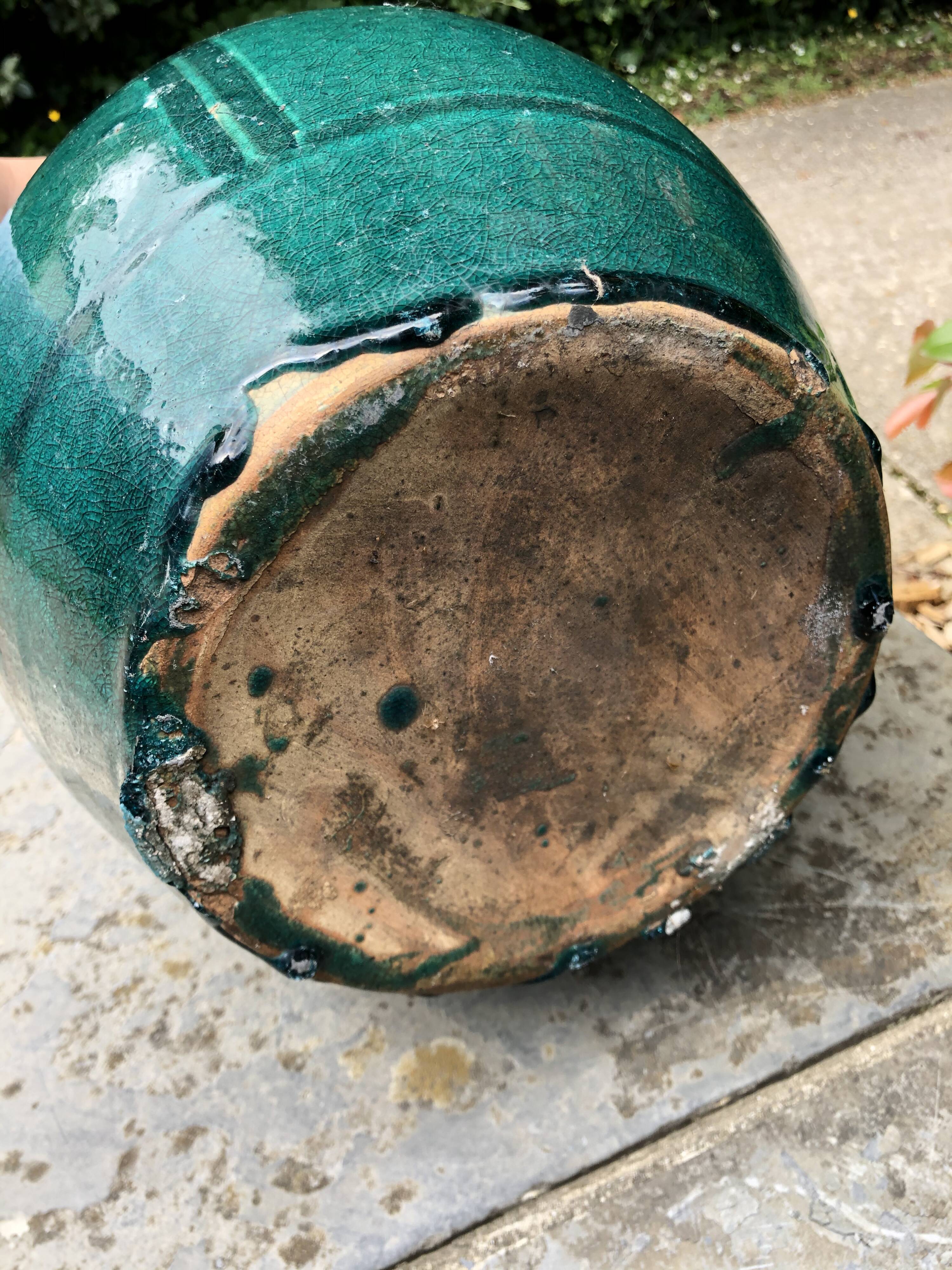 Pair of Japanese enameled stoneware vases
