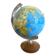 Vintage plastic and wood globe, 70s-80s