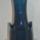 Blue ceramic vase flamed vintage 50's