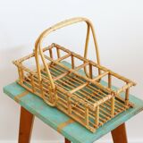Vintage rattan glass holders