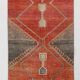 3x11 geometric red oushak runner
